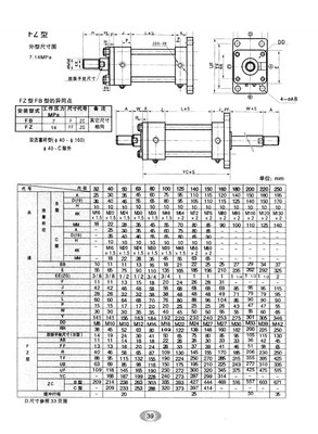 YG(W)系列拉杆式液压缸05