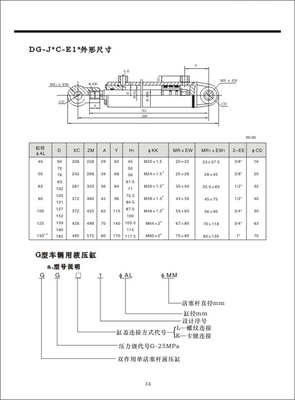 DG型车辆用液压缸04
